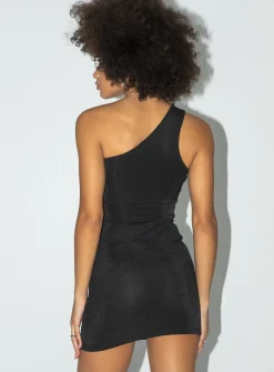 Princess Polly Motel Mandan Dress Crepehotfix Diamante Black Shop