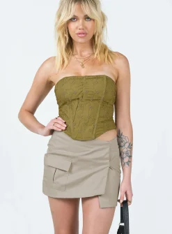 Princess Polly Motel Rhory Skirt  Oat Online