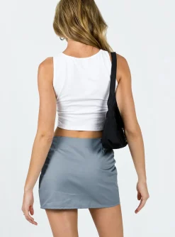Princess Polly Motel Rhory Skirt Light Grey Sale