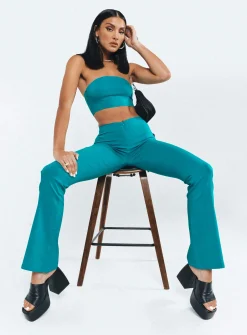 Princess Polly Motel Zenovia Trouser Tailoring Azure  Blue Shop