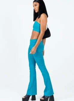 Princess Polly Motel Zenovia Trouser Tailoring Azure  Blue Shop