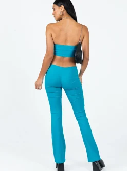 Princess Polly Motel Zenovia Trouser Tailoring Azure  Blue Shop