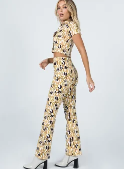 Princess Polly Motel Zoven Trouser Cowgirl Brown Cheap