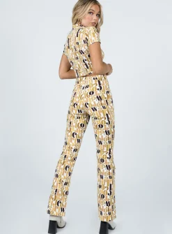 Princess Polly Motel Zoven Trouser Cowgirl Brown Cheap