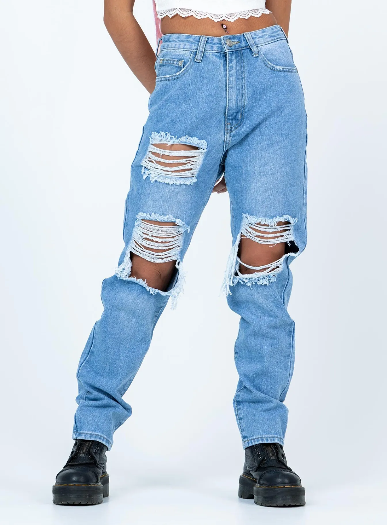 Princess Polly Moxie Straight Legjeans Denim Hot