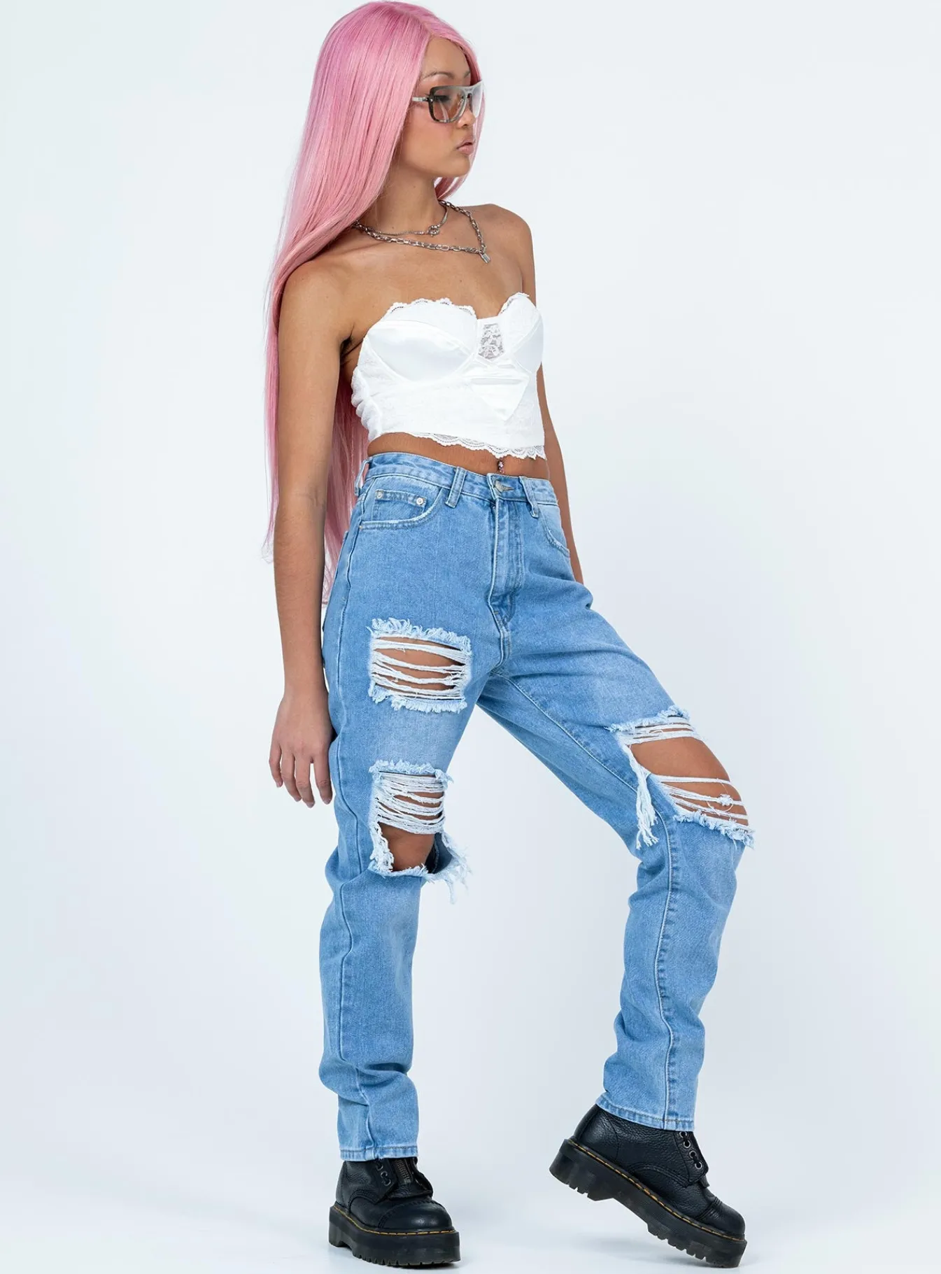 Princess Polly Moxie Straight Legjeans Denim Hot