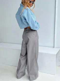 Princess Polly Mullholland Pants Slate Hot