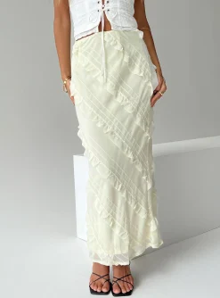 Princess Polly Mullins Bias Cut Maxi Skirt  Lemon Store