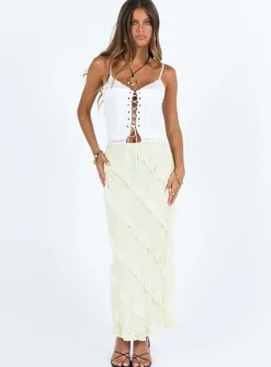 Princess Polly Mullins Bias Cut Maxi Skirt Lemon Store