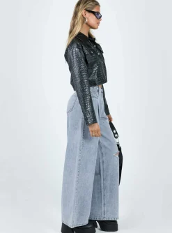 Princess Polly Murdock Wide Leg Jeans Denim Discount