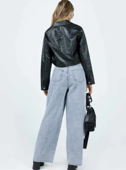 Princess Polly Murdock Wide Leg Jeans Denim Discount