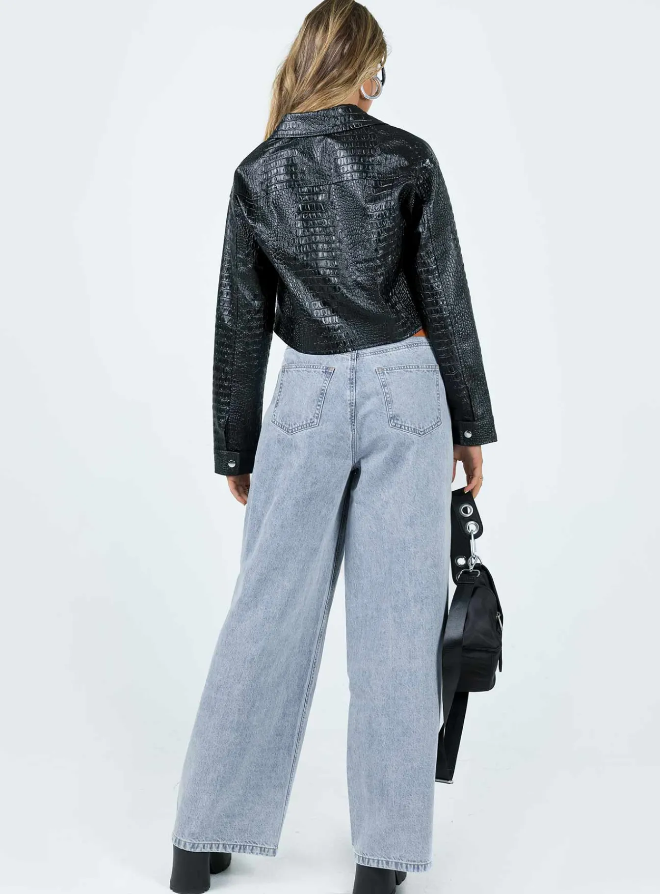 Princess Polly Murdock Wide Leg Jeans Denim Discount