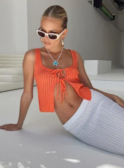 Princess Polly Myall Top  Orange Cheap
