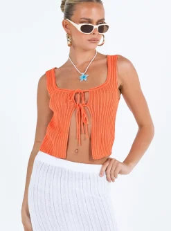 Princess Polly Myall Top  Orange Cheap