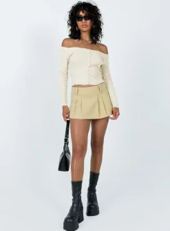 Princess Polly Myco Off Shoulder Top Ivory Store