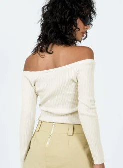 Princess Polly Myco Off Shoulder Top Ivory Store