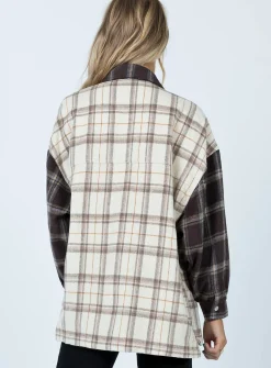Princess Polly Myley Shirt Brown Outlet