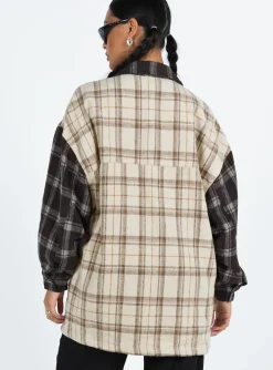 Princess Polly Myley Shirt Brown Outlet
