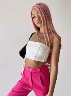 Princess Polly Mylor Strapless Top  White Flash Sale