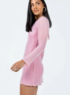 Princess Polly Myrna Long Sleeve Mini Dress  Purple Hot
