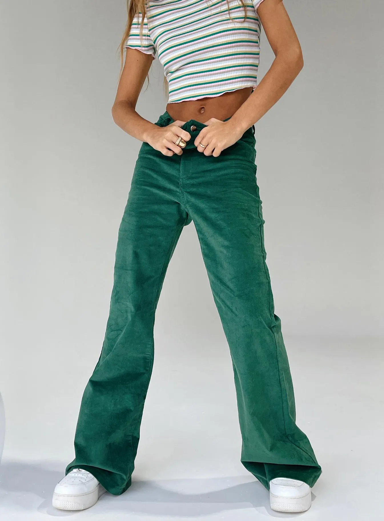 Princess Polly Nadia Pants Green New