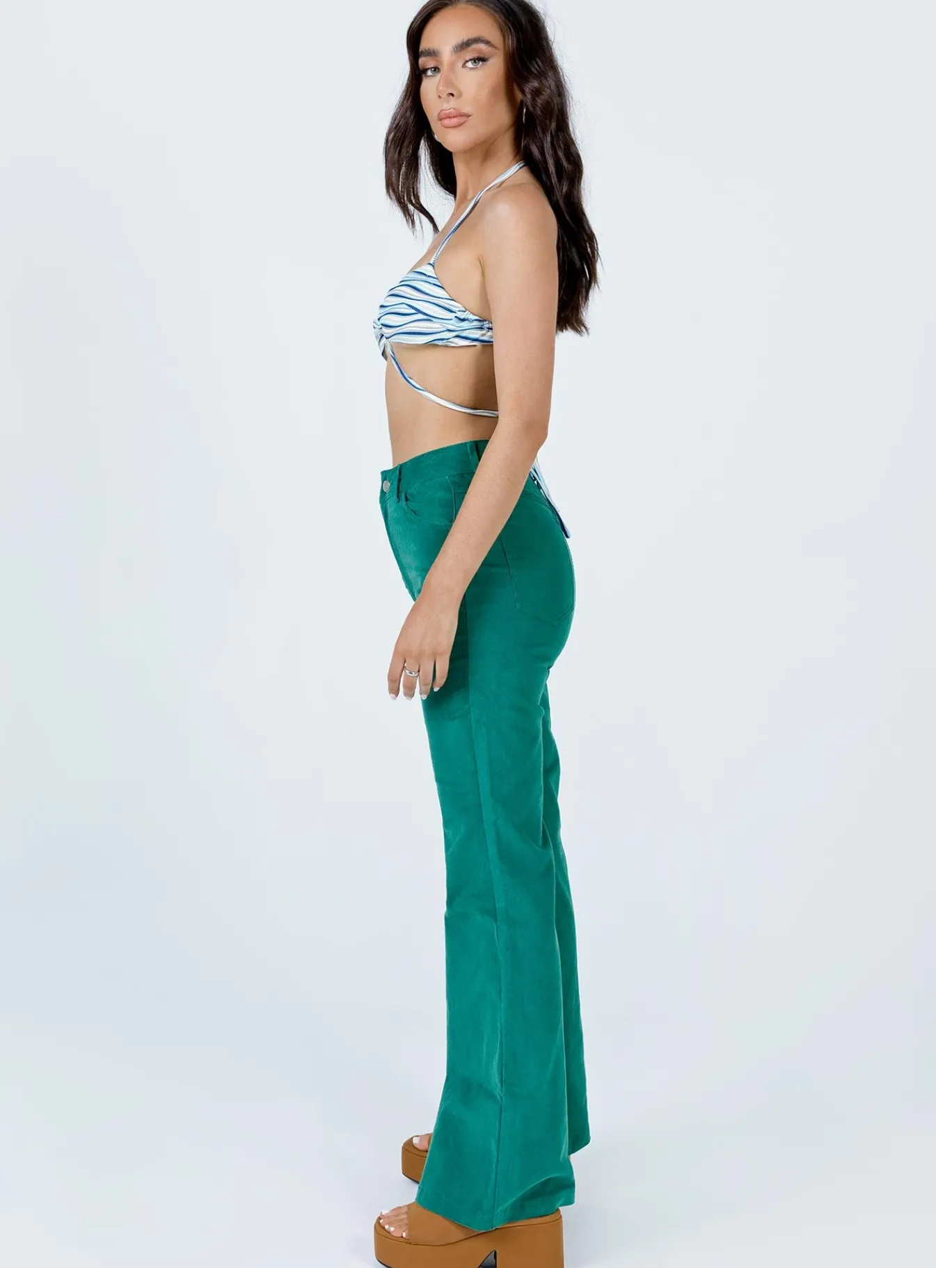 Princess Polly Nadia Pants Green New