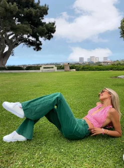 Princess Polly Nadia Pants Green New