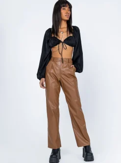 Princess Polly Naiya Long Sleeve Top  Black Best Sale