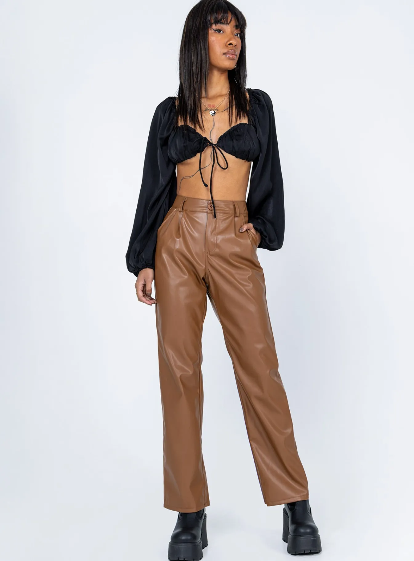 Princess Polly Naiya Long Sleeve Top Black Best Sale
