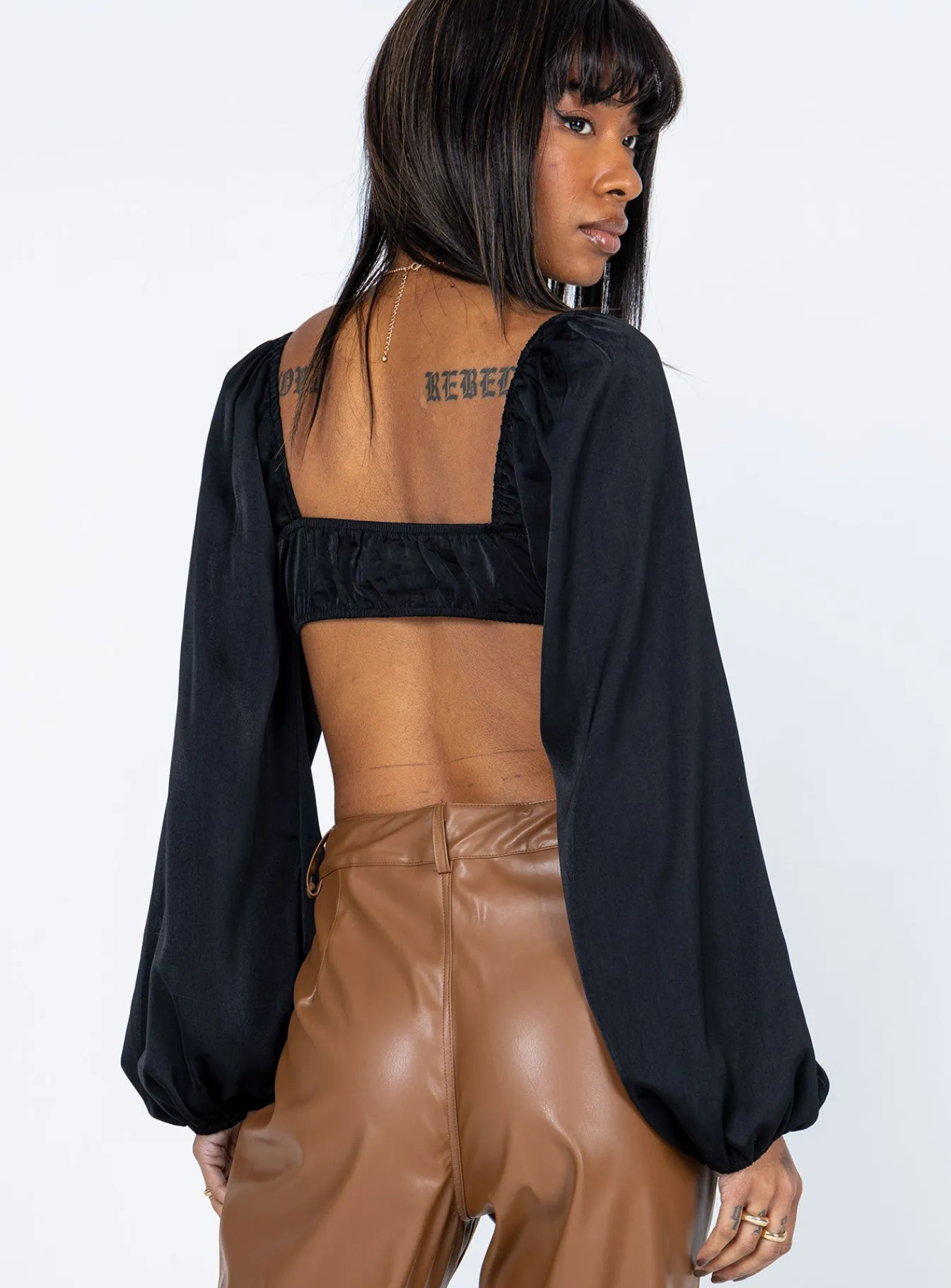 Princess Polly Naiya Long Sleeve Top Black Best Sale