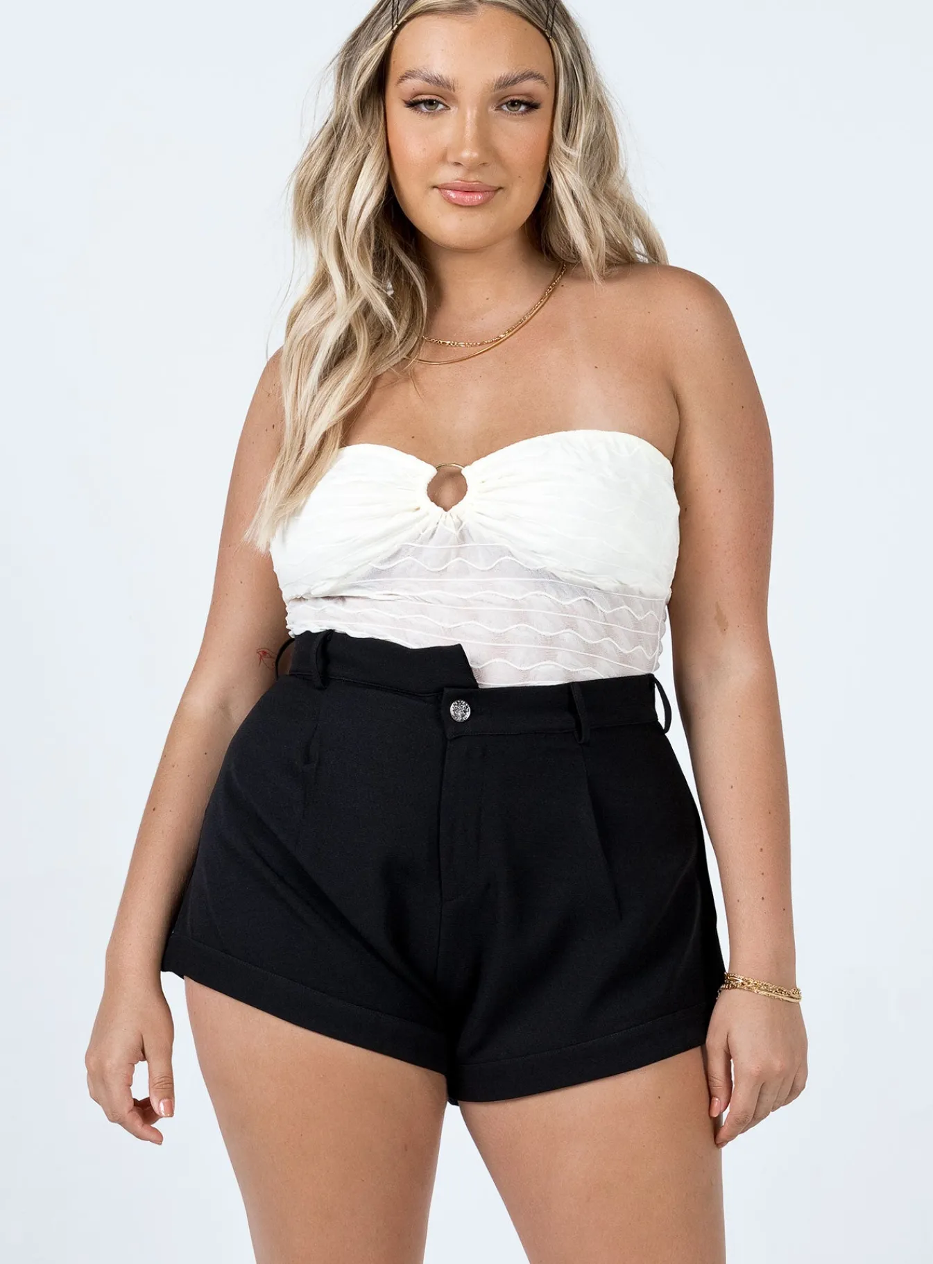 Princess Polly Nalah Shorts Black Clearance