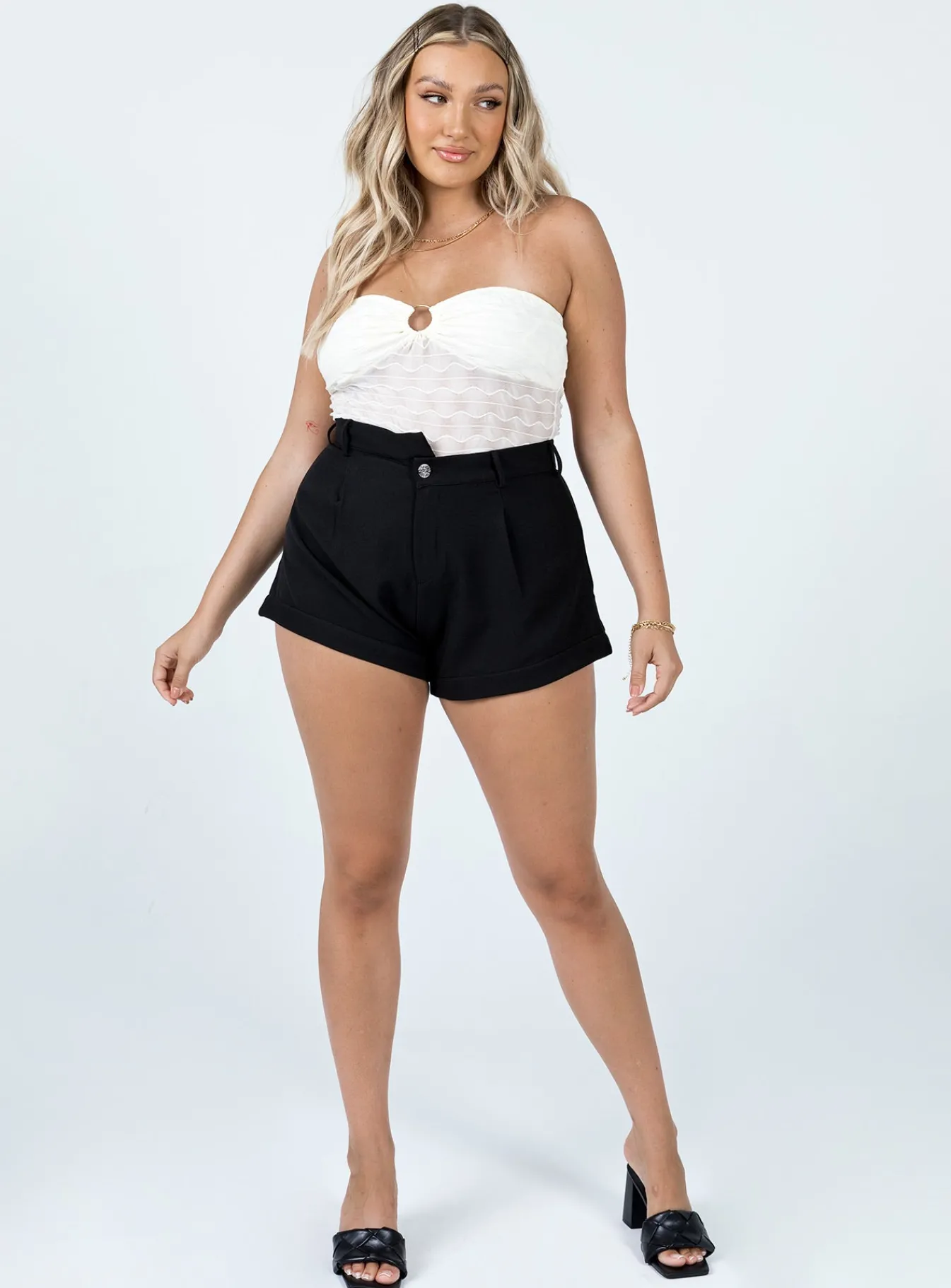 Princess Polly Nalah Shorts Black Clearance