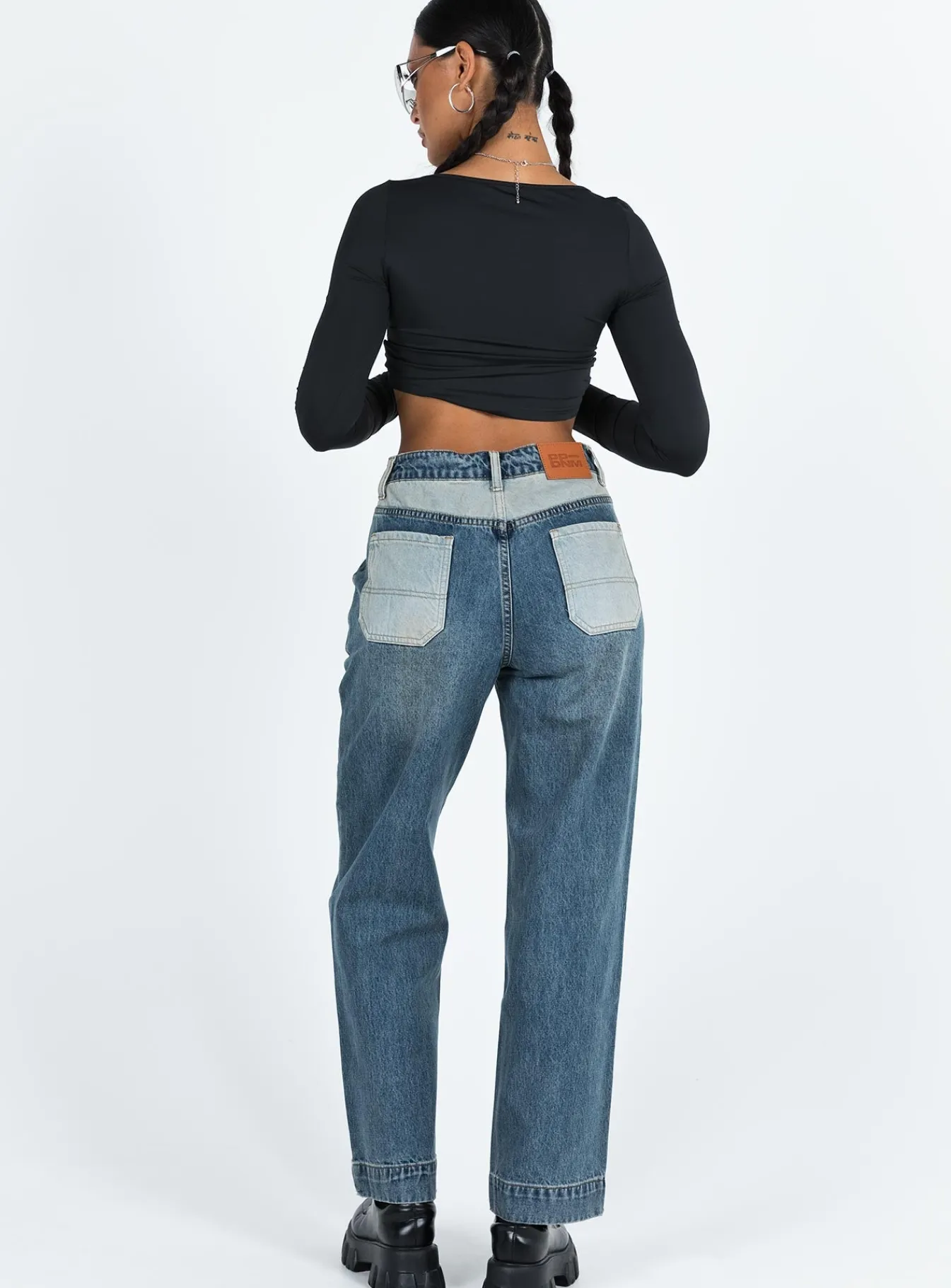 Princess Polly Nataly Jeans Dark Wash Denim Flash Sale