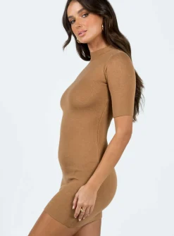 Princess Polly Navine Mini Dress  Brown Store