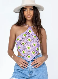 Princess Polly Neila Top Purple Best Sale