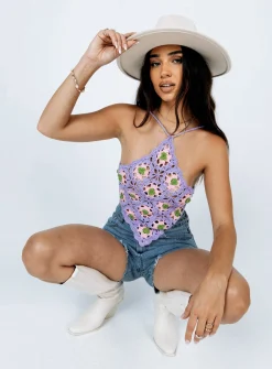 Princess Polly Neila Top Purple Best Sale