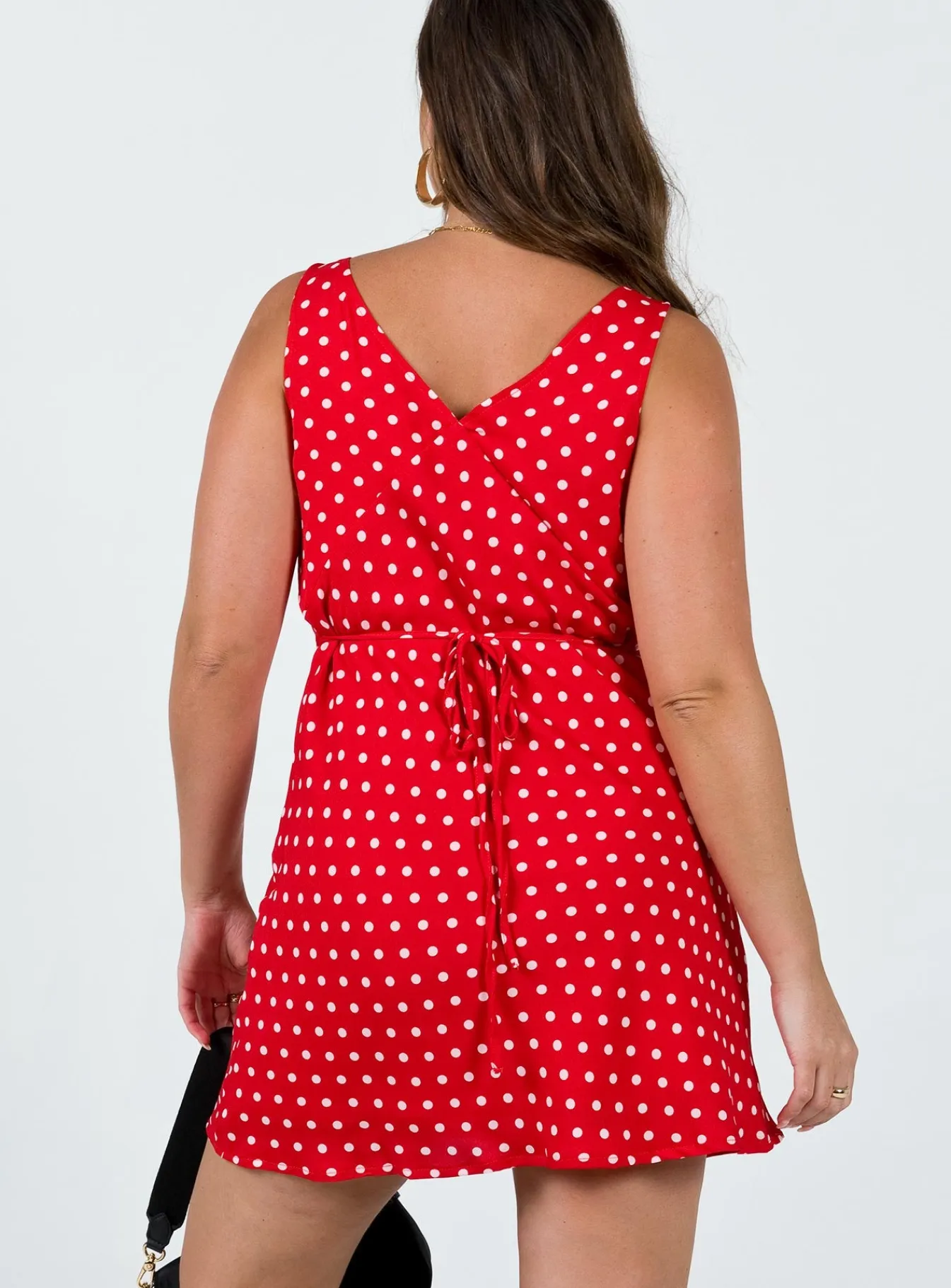 Princess Polly Nellie Mini Dress Red Polka Dot Flash Sale