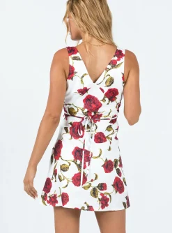 Princess Polly Nellie Mini Dress White / Red Floral Store