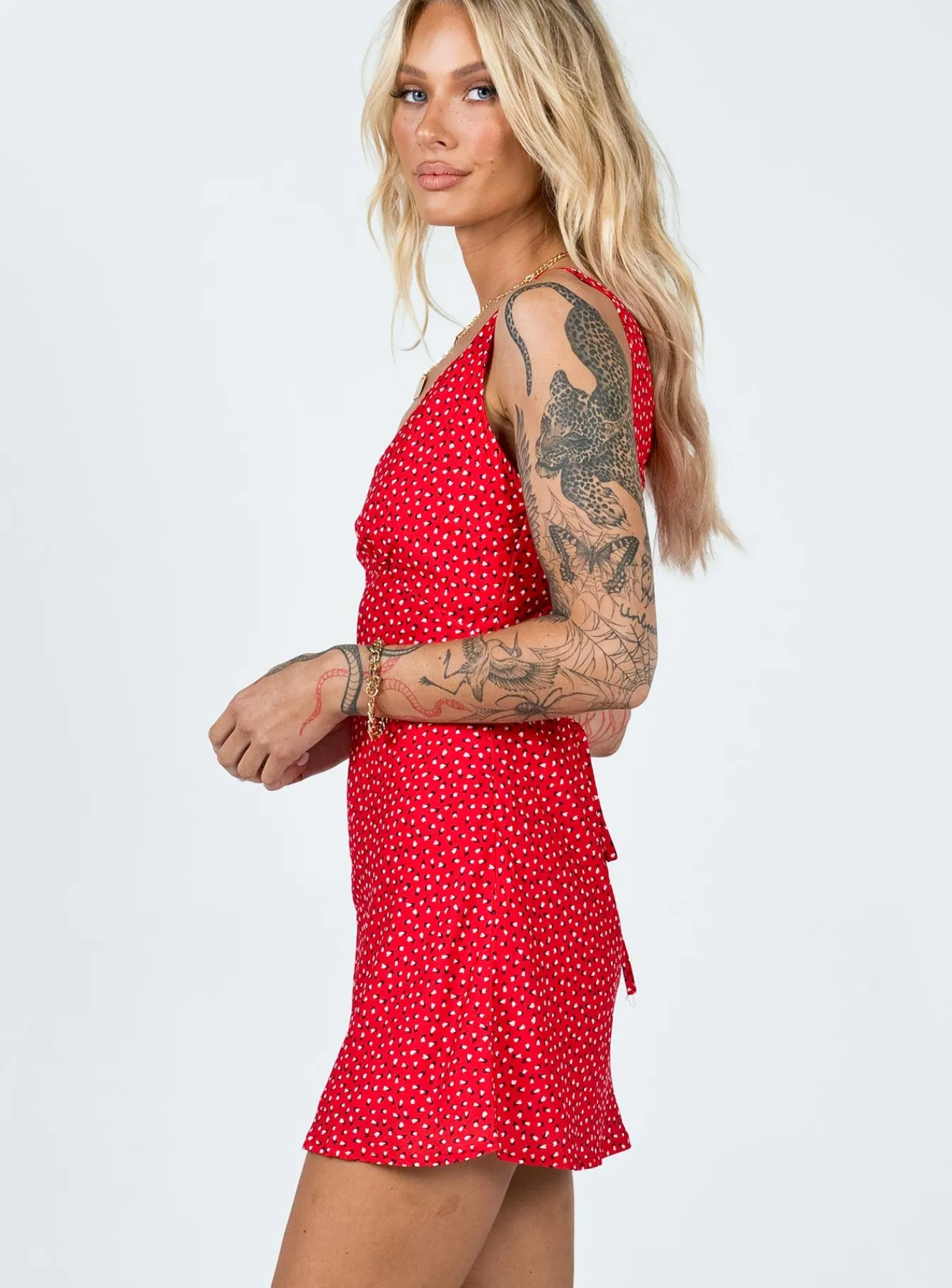 Princess Polly Nellie Mini Dress Red Floral Discount