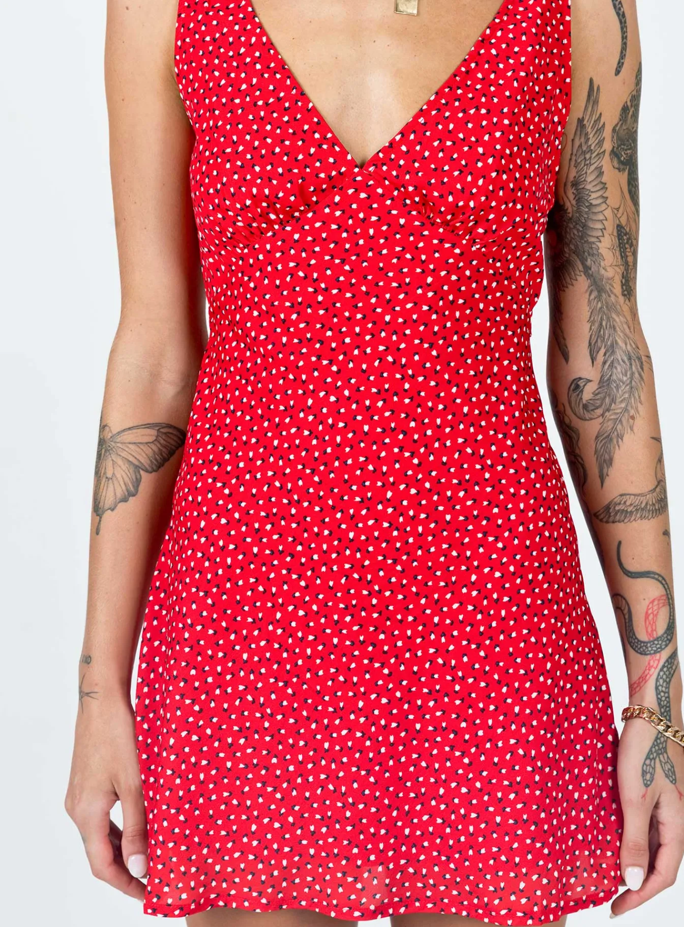 Princess Polly Nellie Mini Dress Red Floral Discount