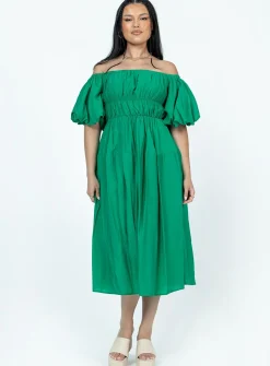 Princess Polly Neri Midi Dress  Green Clearance
