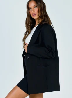 Princess Polly Nessie Blazer Black Shop