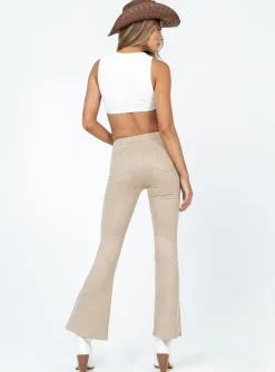 Princess Polly Nettie Pants Beige Cheap