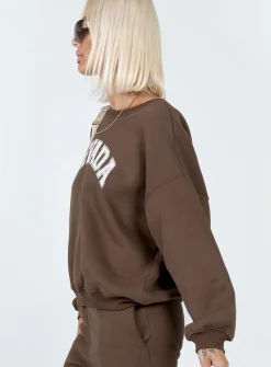 Princess Polly Nevada Sweatshirt  Brown Online