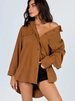 Princess Polly Neve Top   Brown Discount