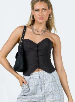 Princess Polly Neville Corset Top  Black Online