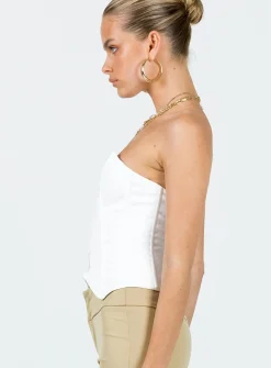 Princess Polly Neville Corset Top  Ivory Outlet