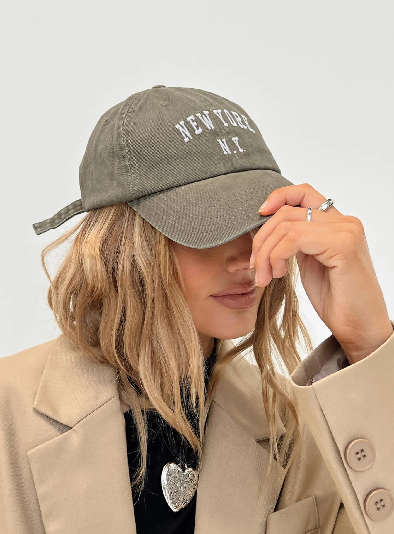 Princess Polly New York Dad Cap Grey New