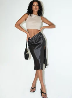 Princess Polly Nia Midi Skirt Black Cheap