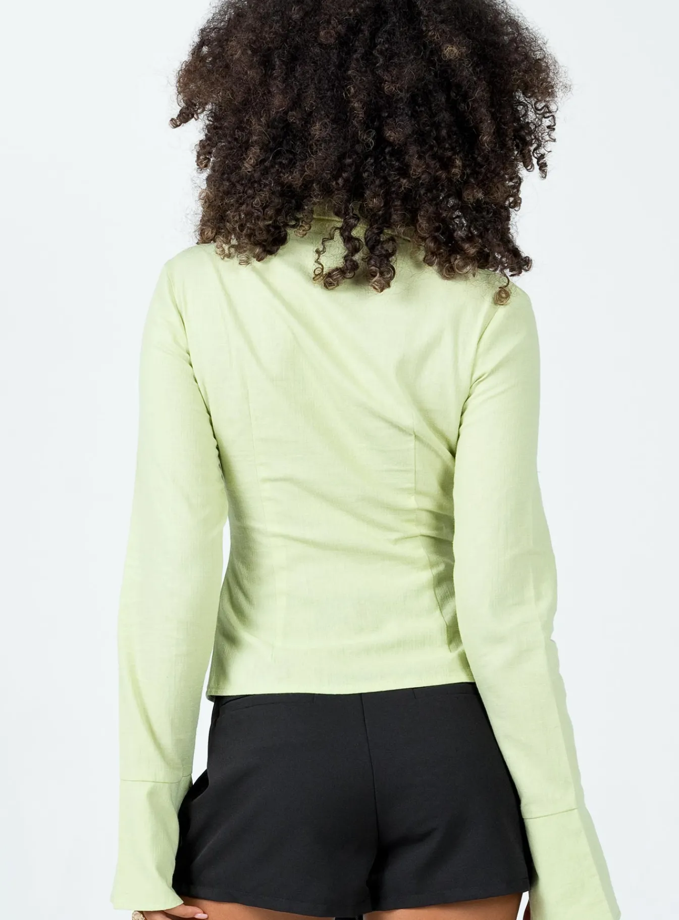 Princess Polly Nial Long Sleeve Top Green Clearance